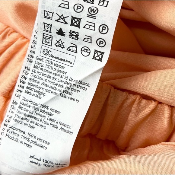 *NWT ALLSAINTS Sunset Ombré Colorblock Striped Crepe Tiered Ruffle Midi Skirt 6 - Picture 10 of 11